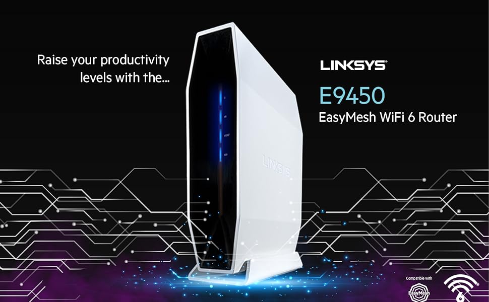 Router LINKSYS (E9450-AH) Wireless AX5400 Dual Band Gigabit Wi-Fi 6